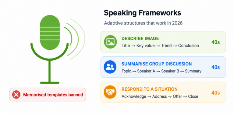 Pte Speaking Format Example PTE Speaking Templates & Frameworks That Actually Work in 2026