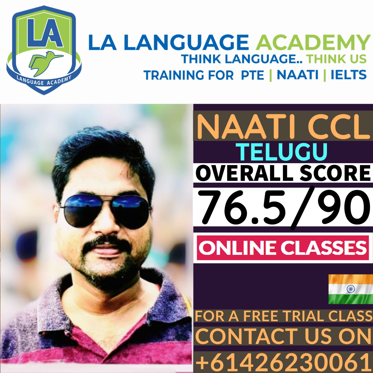 NAATI CCL Telugu Scorecard